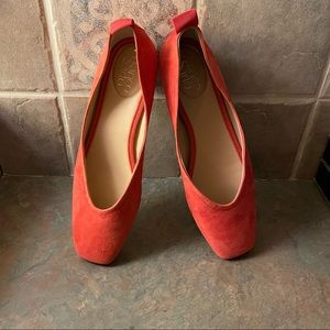 Beautiful Coral color suede Franco Sarto